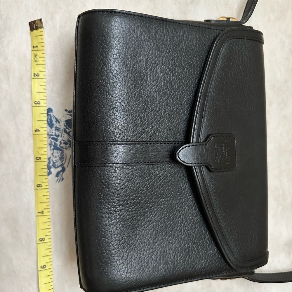 BURBERRY Shoulder Bag Crossbody Pochette Horse Logo Leather Black fashion goods - Picture 7 of 9